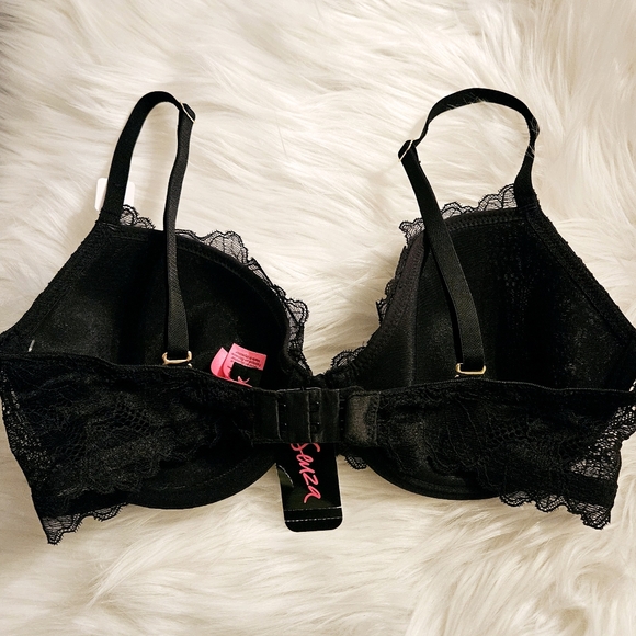 4/$20 New with tags La Senza Black Lace Bra 32D - Picture 3 of 7